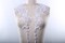 1 Pair White Beaded Floral Lace Applique 16" Elegant Bridal Gown Or Veil Embellishment